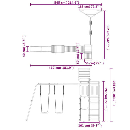 Spielturm Massivholz Douglasie