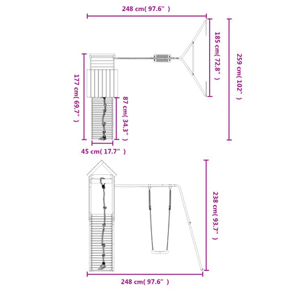 Spielturm Imprägniertes Kiefernholz