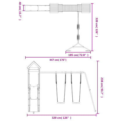 Spielturm Massivholz Douglasie