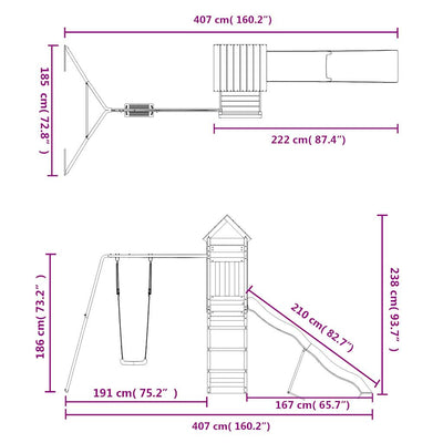 Spielturm Massivholz Douglasie