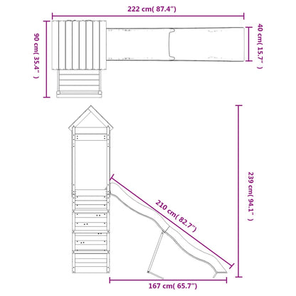 Spielturm Massivholz Douglasie