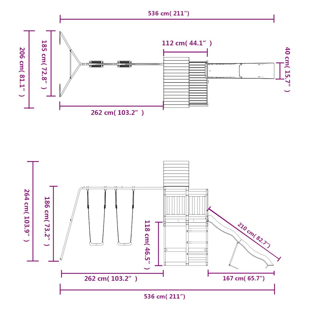 Spielturm Imprägniertes Kiefernholz