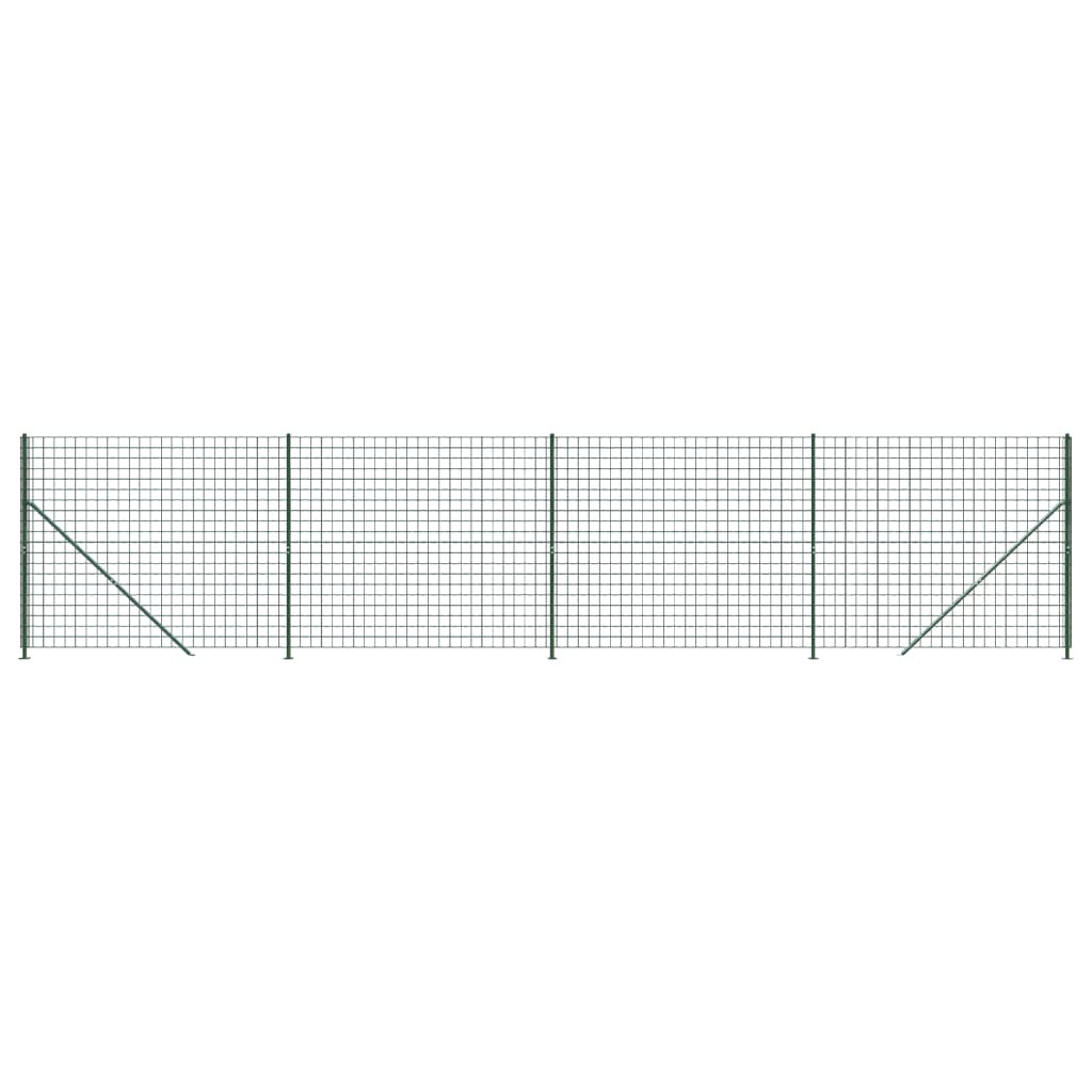 Maschendrahtzaun mit Bodenflansch Grün 2x10 m