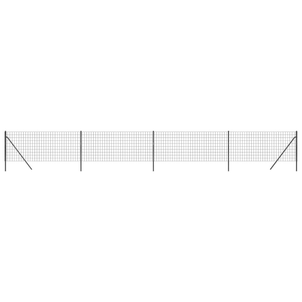 Maschendrahtzaun Anthrazit 1,1x10 m Verzinkter Stahl