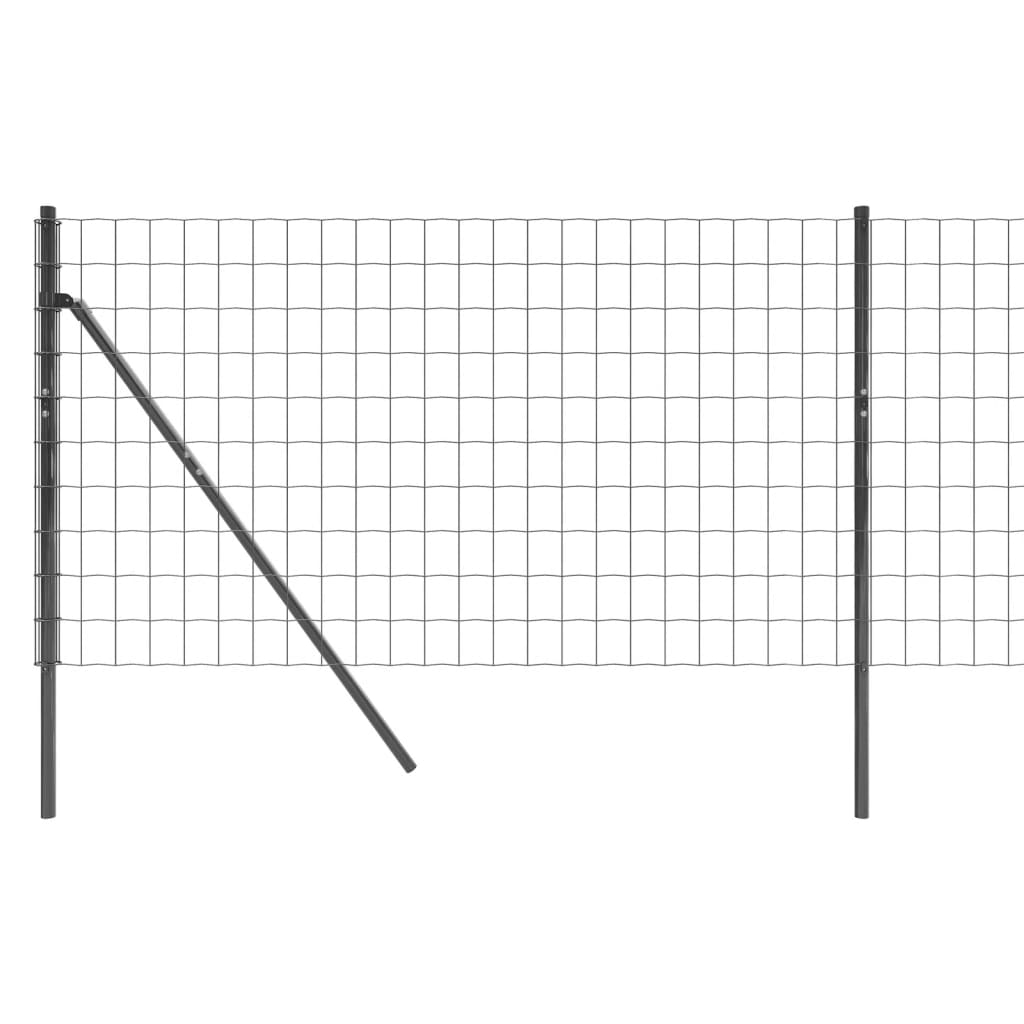 Maschendrahtzaun Anthrazit 1,1x10 m Verzinkter Stahl