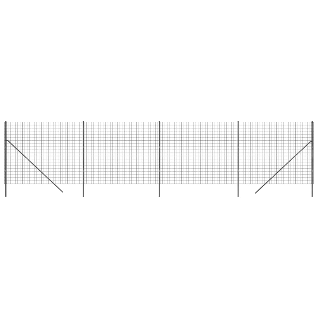 Maschendrahtzaun Anthrazit 2,2x10 m Verzinkter Stahl