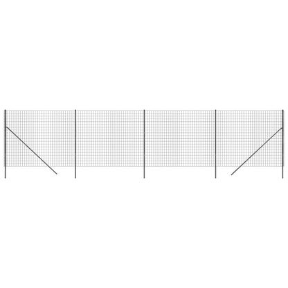 Maschendrahtzaun Anthrazit 2,2x10 m Verzinkter Stahl