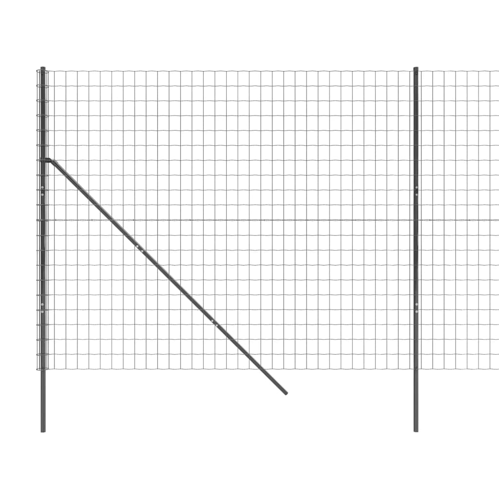 Maschendrahtzaun Anthrazit 2,2x10 m Verzinkter Stahl