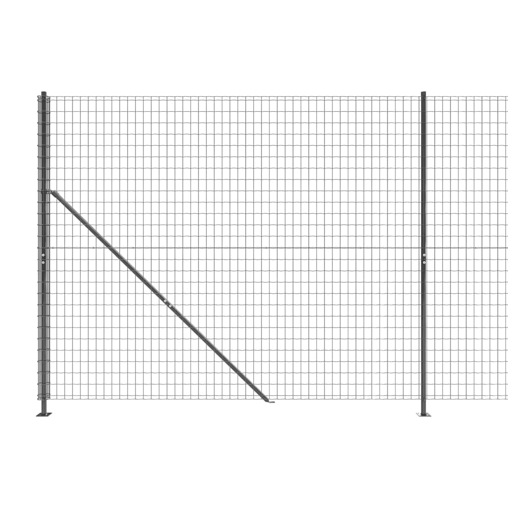 Maschendrahtzaun mit Bodenflansch Anthrazit 1,8x10 m