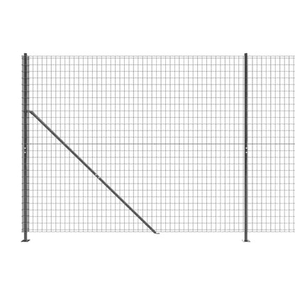 Maschendrahtzaun mit Bodenflansch Anthrazit 1,8x10 m