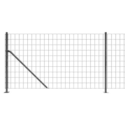 Maschendrahtzaun mit Bodenflansch Anthrazit 0,8x10 m