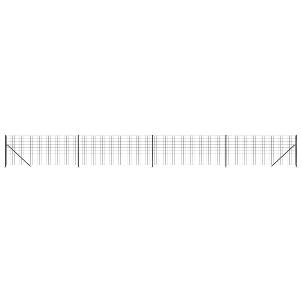 Maschendrahtzaun mit Bodenflansch Anthrazit 1x10 m