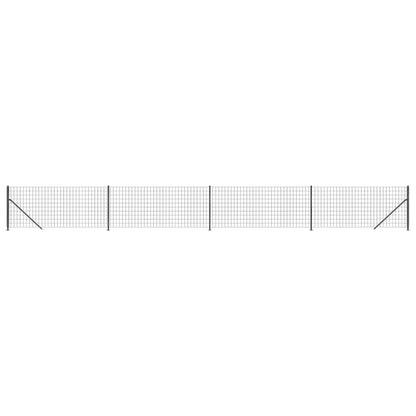 Maschendrahtzaun mit Bodenflansch Anthrazit 1x10 m