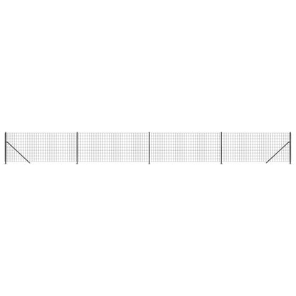 Maschendrahtzaun mit Bodenflansch Anthrazit 1,1x10 m