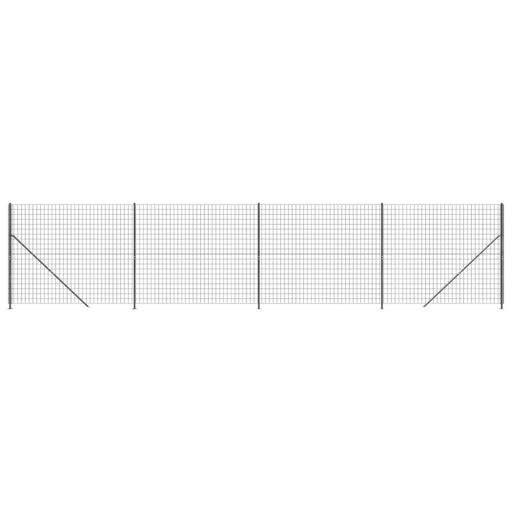 Maschendrahtzaun mit Bodenflansch Anthrazit 1,8x10 m