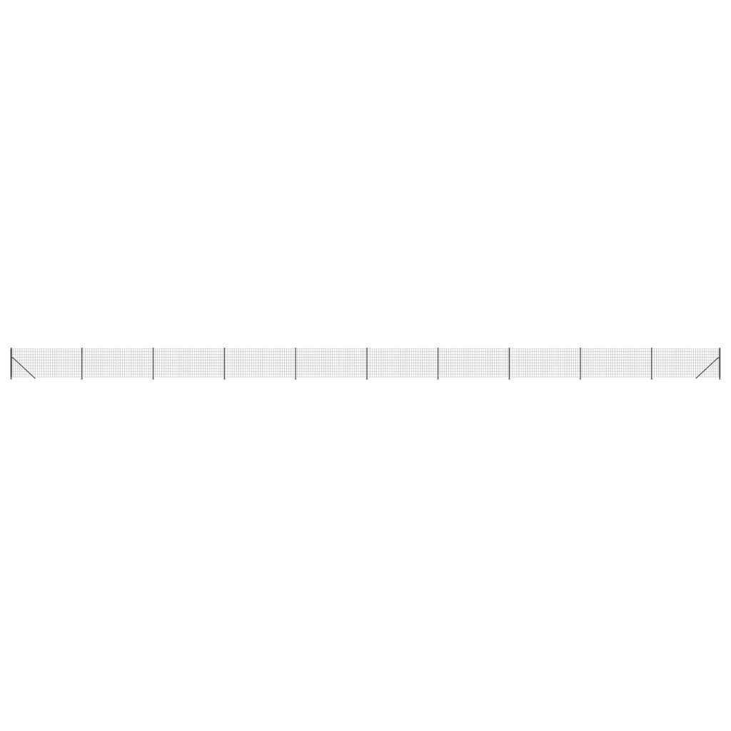 Maschendrahtzaun mit Bodenflansch Anthrazit 1,1x25 m