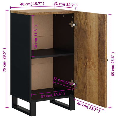 Sideboard mit Tür 40x31x75 cm Massivholz Mango