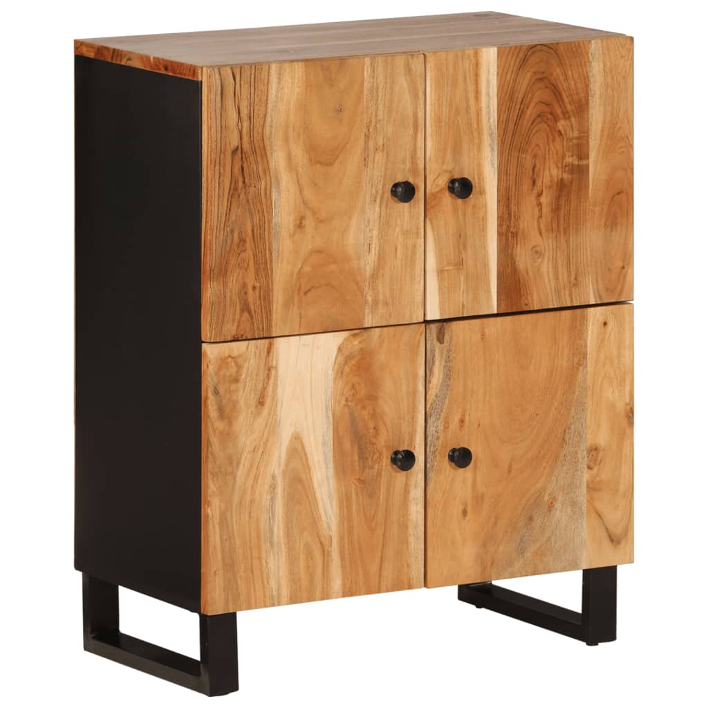 Sideboard mit 4 Türen 60x33x75 cm Massivholz Akazie