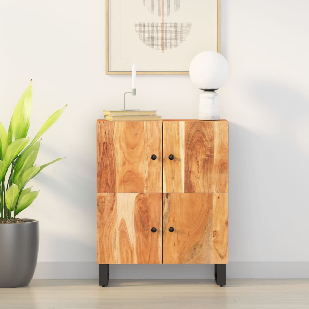 Sideboard mit 4 Türen 60x33x75 cm Massivholz Akazie