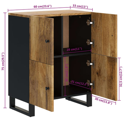 Sideboard mit 4 Türen 60x33x75 cm Massivholz Mango