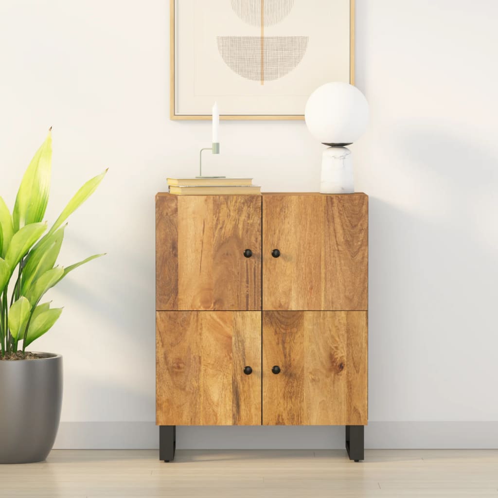 Sideboard mit 4 Türen 60x33x75 cm Massivholz Mango