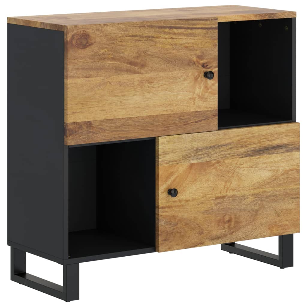 Sideboard mit 2 Türen 80x33x75 cm Massivholz Mango