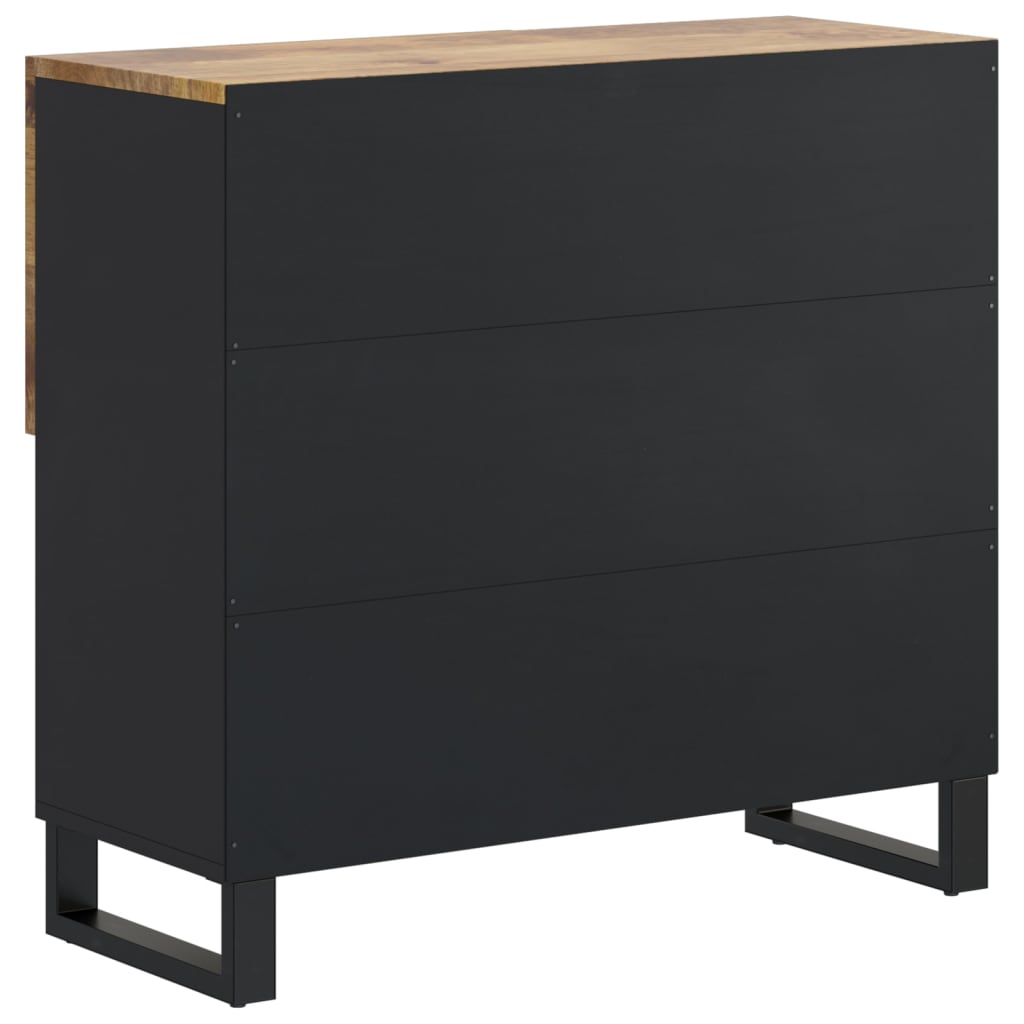 Sideboard mit 2 Türen 80x33x75 cm Massivholz Mango