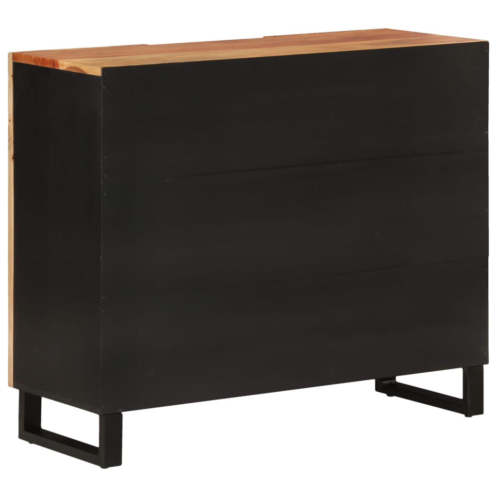 Sideboard mit 2 Türen 90x33x75 cm Massivholz Akazie