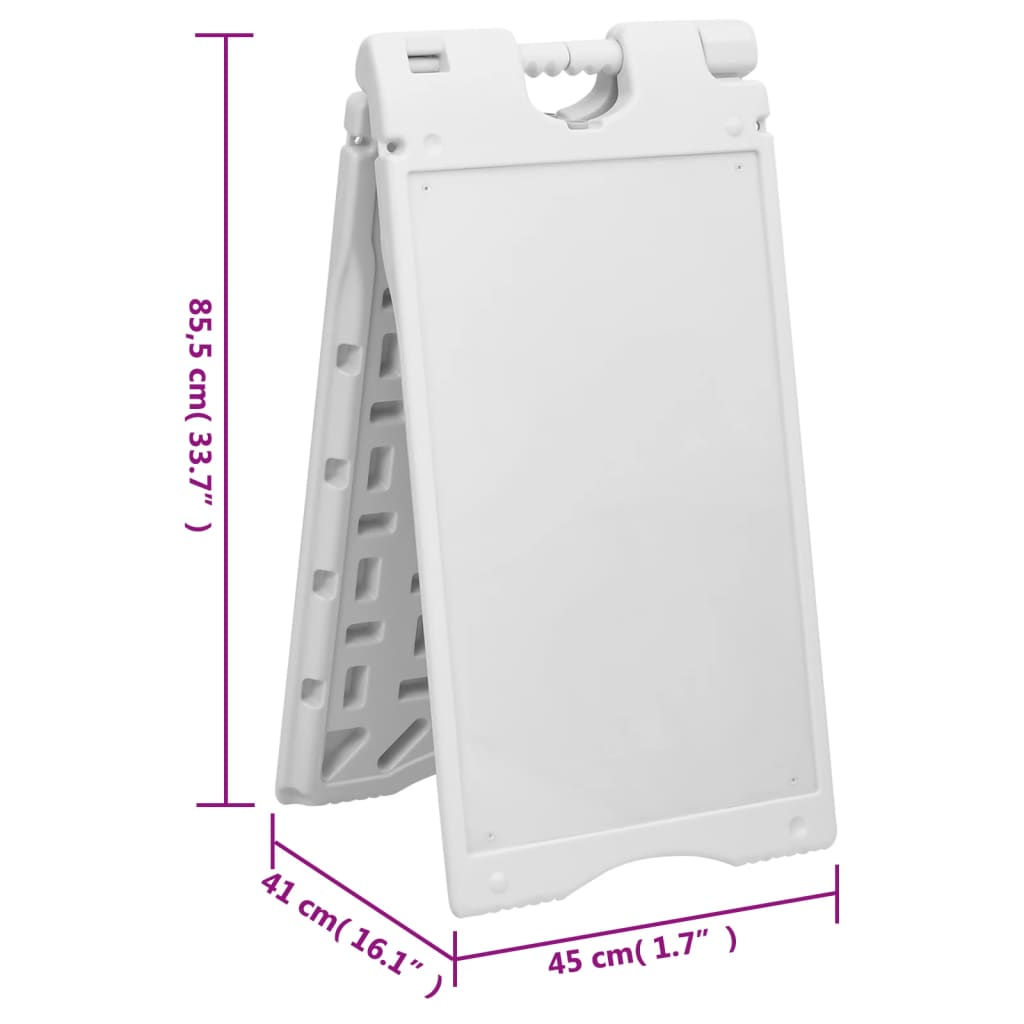 Kundenstopper Grau 45x7x84,5 cm HDPE