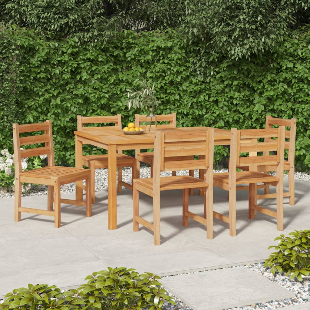 Gartenstühle 6 Stk. Massivholz Teak