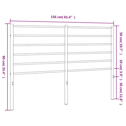 Kopfteil Metall Schwarz 150 cm