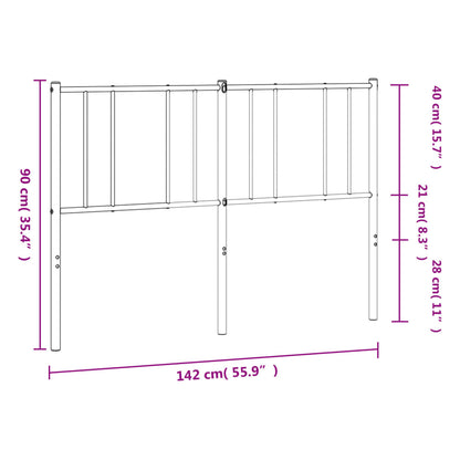 Kopfteil Metall Weiß 135 cm