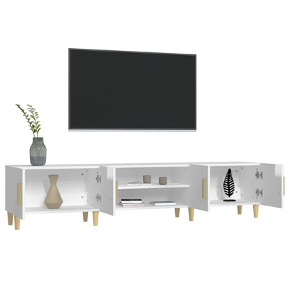 TV-Schrank Hochglanz-Weiß 180x31,5x40 cm Holzwerkstoff