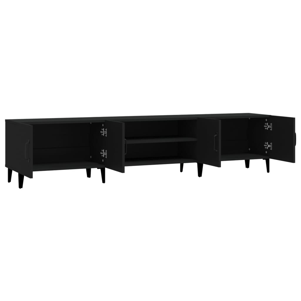 TV-Schrank Schwarz 180x31,5x40 cm Holzwerkstoff