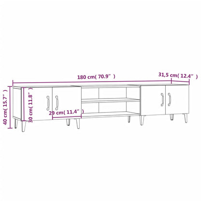 TV-Schrank Grau Sonoma 180x31,5x40 cm Holzwerkstoff