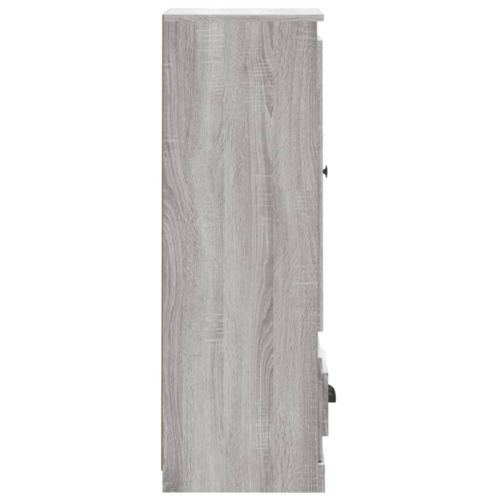 Highboard Grau Sonoma 36x35,5x103,5 cm Holzwerkstoff