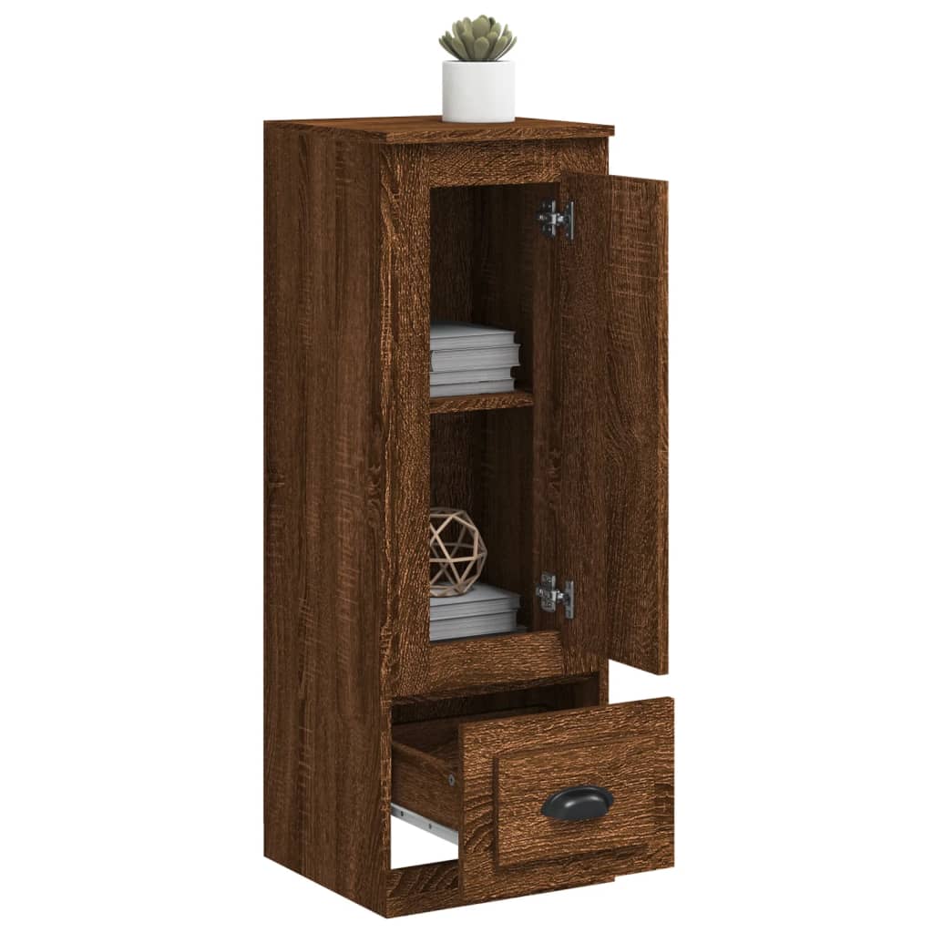 Highboard Braun Eichen-Optik 36x35,5x103,5 cm Holzwerkstoff