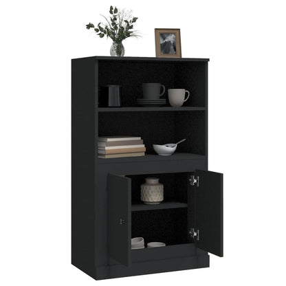 Highboard Schwarz 60x35,5x103,5 cm Holzwerkstoff