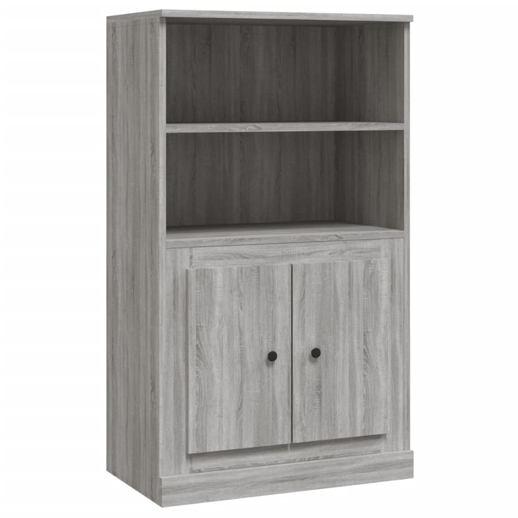 Highboard Grau Sonoma 60x35,5x103,5 cm Holzwerkstoff