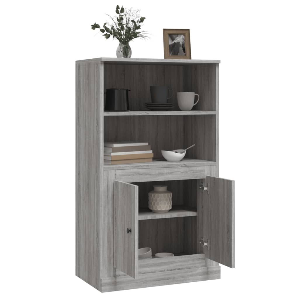 Highboard Grau Sonoma 60x35,5x103,5 cm Holzwerkstoff