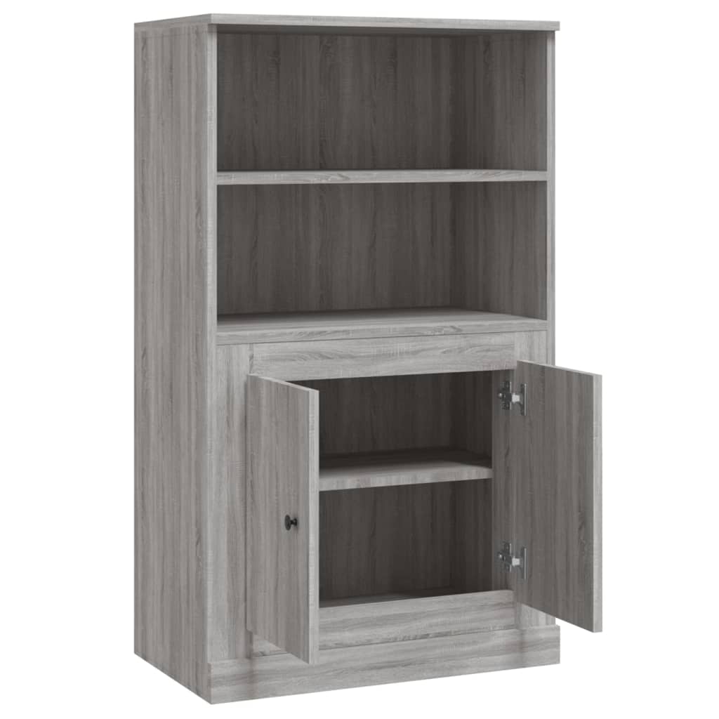 Highboard Grau Sonoma 60x35,5x103,5 cm Holzwerkstoff