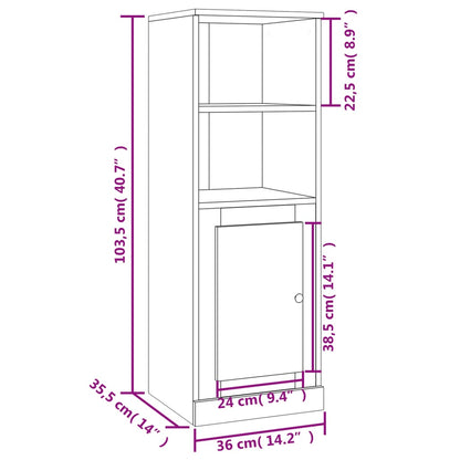 Highboard Schwarz 36x35,5x103,5 cm Holzwerkstoff