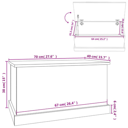 Truhe Sonoma-Eiche 70x40x38 cm Holzwerkstoff