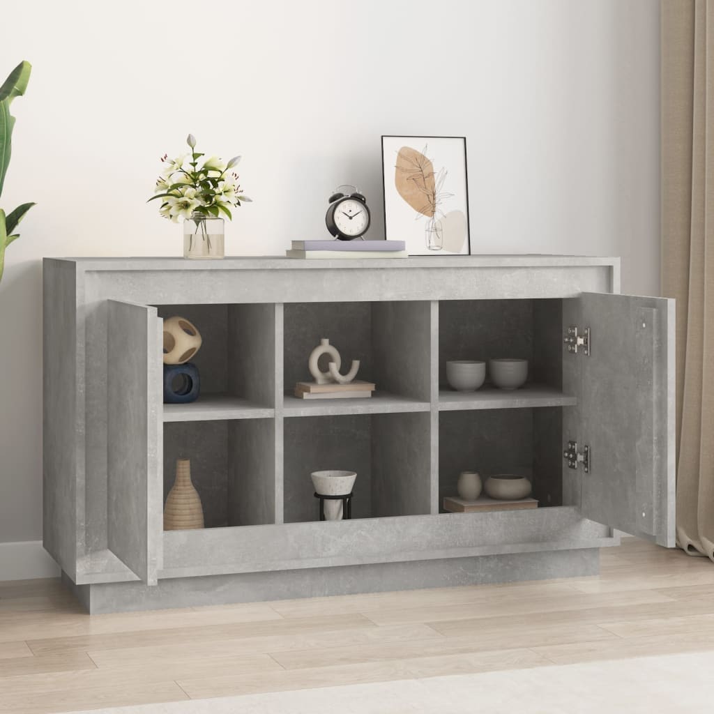 Sideboard Betongrau 102x35x60 cm Holzwerkstoff