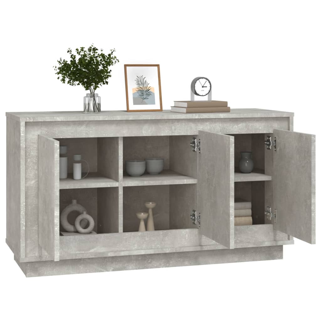 Sideboard Betongrau 102x35x55 cm Holzwerkstoff