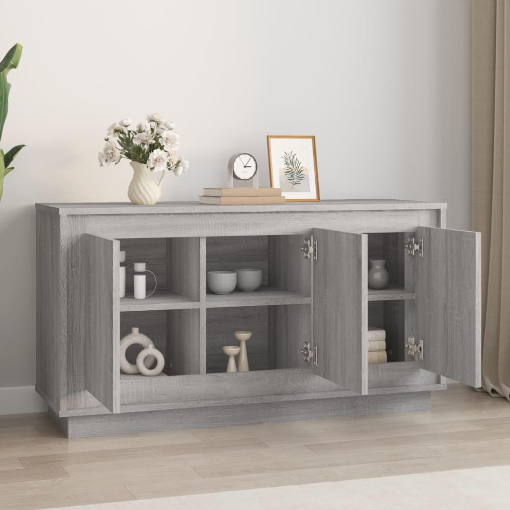 Sideboard Grau Sonoma 102x35x55 cm Holzwerkstoff