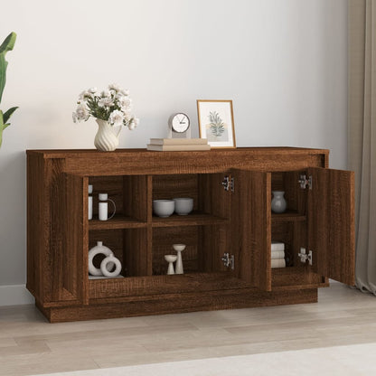 Sideboard Braun Eichen-Optik 102x35x55 cm Holzwerkstoff