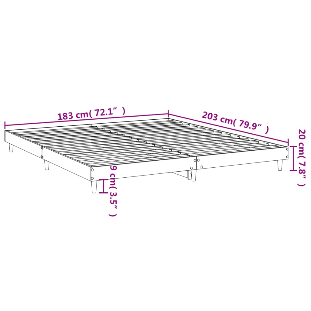 Bettgestell Weiß 180x200 cm Holzwerkstoff