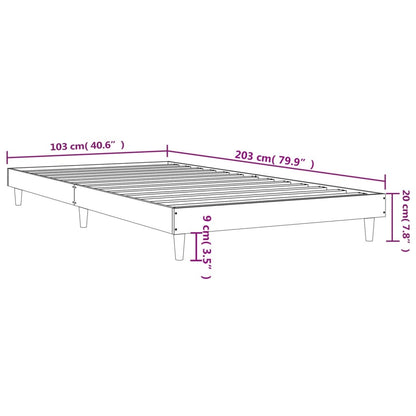 Bettgestell Weiß 100x200 cm Holzwerkstoff