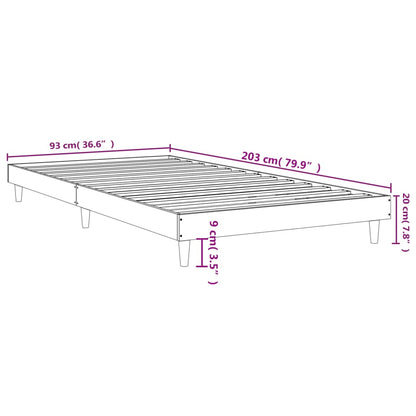 Bettgestell Schwarz 90x200 cm Holzwerkstoff